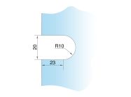 Конектор 90* стіна-скло-підлога GIFF 721 без фаски PSS полірований хром